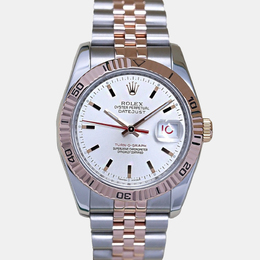 Rolex Datejust 116265 Silver Dial 18k Rose Gold Stainless Steel Automatic Watch