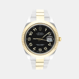 Rolex Datejust Watch - Model 116333 - Black Dial Automatic Movement Stainless Steel and Yellow Gold Men's Chronometer