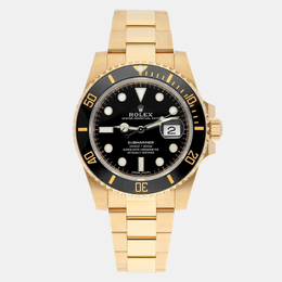 Rolex Submariner 116618LN Automatic Black Dial Yellow Gold Men's Wristwatch