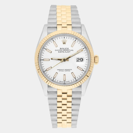 Rolex Datejust 126233 Automatic Movement White Dial Yellow Gold Stainless Steel Women's Watch 36mm