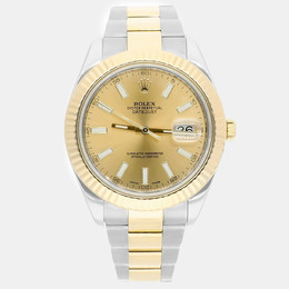 Rolex Datejust II 116333 Automatic Champagne Dial Yellow Gold Stainless Steel Men's Wristwatch, Article: 1187702