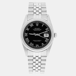 Rolex Datejust 16234 - Men's Automatic Stainless Steel Watch with Black Dial