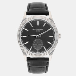 Patek Philippe Calatrava 6119G-001 Manual Winding, Black Dial on White Gold Case (18K) for Men in 39mm