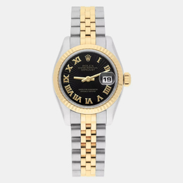 Rolex Datejust 179173 Automatic Black Dial with Yellow Gold Bezel