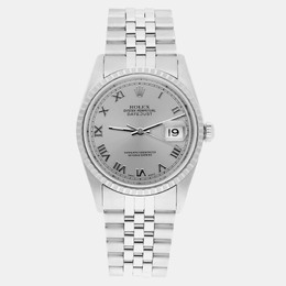 Rolex Datejust 16220 - Automatic Silver Stainless Steel Men's Wristwatch