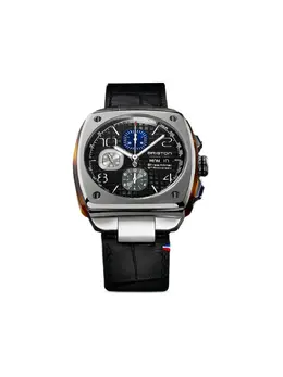 Briston Streamliner Urban 10th Anniversary Chronograph Carbon Fibre Dial, Stainless Steel Case with Tortoiseshell Bezel - Model: 31341531