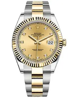 Rolex Datejust 41 Champagne Diamond Dial Men's Watch M126333-0011