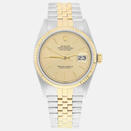 Rolex Datejust 16013 Vintage Men's Automatic Watch with Champagne Dial
