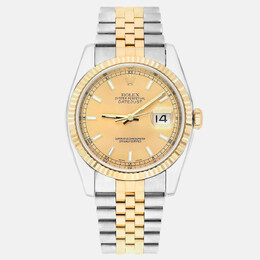 Rolex Datejust 116233 Automatic Men's Watch Champagne Dial Yellow Gold Stainless Steel