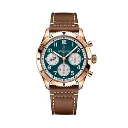 Breitling Classic Avi Chronograph Automatic Green Dial Mens Watch R233802A1L1X1