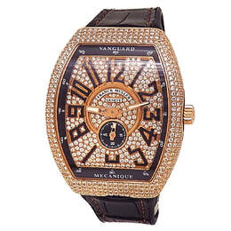 Pre-owned Franck Muller Vanguard Automatic Diamond Mens Watch V41SS6D