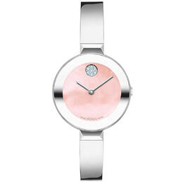 Movado 3601178 Ladies Bold Fashion Watch Mother of Pearl Dial, Silver Stainless Steel Case and Bracelet