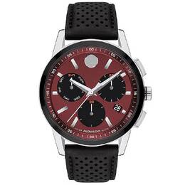 Mens Analog Quartz Chronograph Watch Movado 0607897 Museum Sport Series