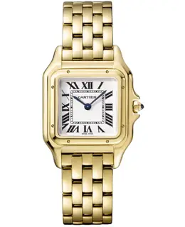 Cartier Panthere de Cartier Medium Silver Dial 18K Yellow Gold Women's Watch - WGPN0045