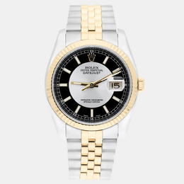 Rolex Datejust 116233 - Black Dial, Yellow Gold and Stainless Steel Automatic Men's Watch