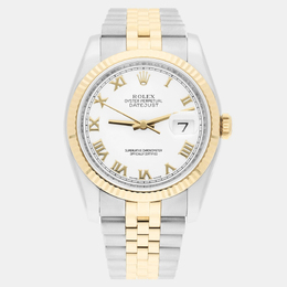 Rolex Datejust 116233 - White Dial Roman Numerals Yellow Gold Stainless Steel Automatic Men's Watch Ref. 1188369