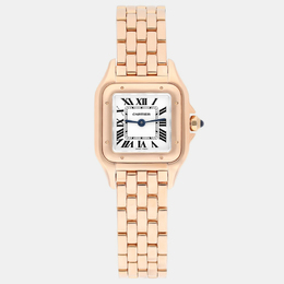 Cartier Panthere Women's Wristwatch WGPN0006 18K Rose Gold Silver Quartz