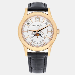 Patek Philippe Complications 5205R, Automatic Mechanical Movement, Men's Silver and Rose Gold Wristwatch Reference: 1188332
