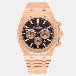 Men's Audemars Piguet Royal Oak Automatic Movement Watch in Rose Gold with Brown Dial - Model 26331OR.OO.1220OR.02