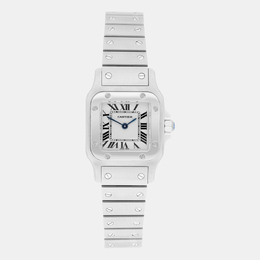 Cartier Santos Galbee W20056D6/1565 Silver Stainless Steel Quartz Watch for Women, 24mm