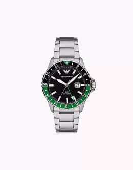 Мужские часы Emporio Armani World Explorer с функцией gmt и двумя временными поясами, нержавеющая сталь, AR11589, серебристый цвет 147713301 | silver