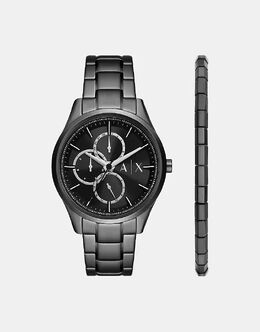 Многофункциональные черные часы Armani Exchange из нержавеющей стали с браслетом черного цвета 141945851 | black