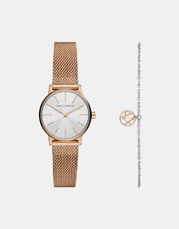 Женские часы Armani Exchange с двумя стрелками из нержавеющей стали цвета розового золота, ax7121 из розового золота 141947044 | rose gold