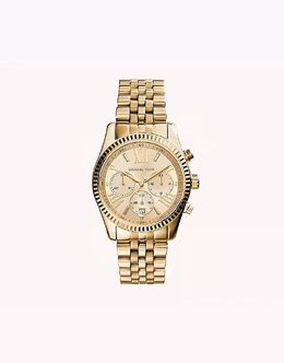 Женские часы Michael Kors Lexington с хронографом, из нержавеющей стали золотистого оттенка — ЗОЛОТО 147713046 | gold