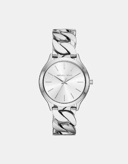 Женские часы Michael Kors Runway с тремя стрелками из нержавеющей стали — СЕРЕБРЯНЫЕ 143150197 | silver