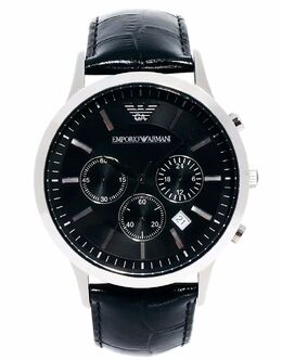 Часы-хронограф Emporio Armani AR2447 с кожаным ремешком 287613 | black