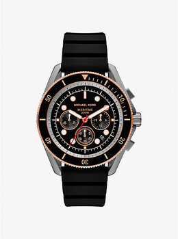 Крупные морские часы из оружейной стали и силикона Michael Kors, бронзовый mk9206 | gunmetal