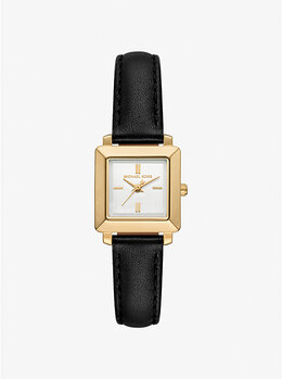 Мини-Часы Gwynn золотистого цвета с кожаным ремешком Michael Kors, черный mko1193 | black