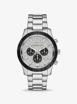 Крупные часы Berkley Pavé серебристого оттенка Michael Kors, серебряный mko1103 | silver