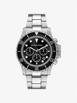 Крупные часы Everest серебристого цвета Michael Kors, серебряный mko1214 | silver