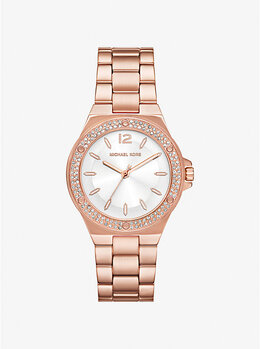 Часы Lennox pavé из розового золота Michael Kors, золотой mko1187 | rose gold