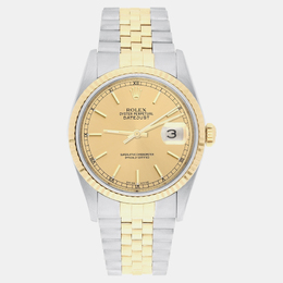 Rolex Datejust 126234, Champagne Dial Stainless Steel Yellow Gold Men's Watch