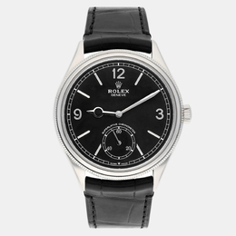 Rolex 1908 Ref M52509-0002 Automatic Black Dial Men's Watch in 18k White Gold