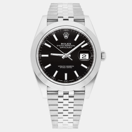 Rolex Datejust 126300 - Black Stainless Steel Men's Wristwatch