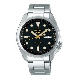 Часы Seiko No. 5 Japan waterproof Automatic Mechanical Sports Black, черный srpe57k1 | black