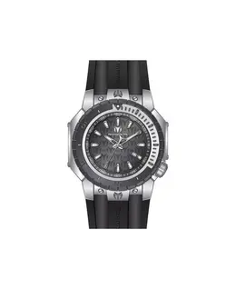 Мужские часы TM-224006 Manta Sea Quartz 3 Hand с циферблатом цвета Gunmetal Technomarine, черный 21249547 | black