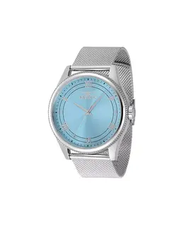 Мужские часы 48483 Celestial Quartz с тремя стрелками и светло-голубым циферблатом Invicta, серебряный 21343952 | silver