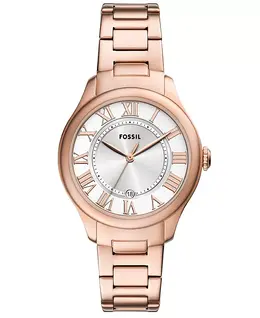 Женские часы Gilmore Three-Hand Date с двухцветным корпусом из нержавеющей стали, 38 мм Fossil, розовый 20717198 | rose gold-tone