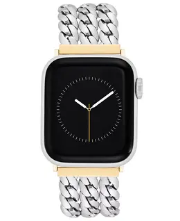 Женский браслет для Apple Watch с многорядным металлическим плетением, совместим с моделями 42 мм (только Series 1-3) и 44/45/46/49 мм (Ultra и Ultra 2) Anne Klein, мультиколор 16638508 | silver-tone, gold-tone