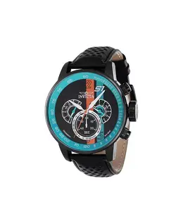 Мужские часы 39024 S1 Rally Quartz Multifunction с черным, синим и оранжевым циферблатом Invicta, синий 21858834 | blue / black
