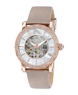 Женские часы Liza Automatic с кожаным ремешком, покрытым сатином, 691DLIL Porsamo Bleu, розовый 16205197 | rose