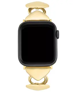 Женский браслет с металлическими звеньями в форме сердца для Apple Watch 42 мм (Series 10) и 38/40/41 мм Anne Klein, желтый 16638513 | gold-tone