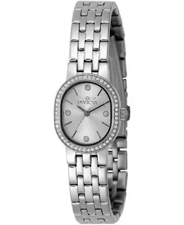 Женские часы Angel Quartz 3 Hand с серебристым циферблатом, модель 48134 Invicta, серебряный 20956048 | silver