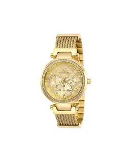 Женские часы Angel Quartz Chronograph 28918 с золотым циферблатом Invicta, золотой 22284891 | gold