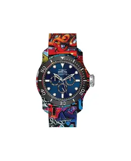 Мужские часы Pro Diver Quartz Chronograph 47856, черный корпус, синий циферблат Invicta, белый 21342673 | white