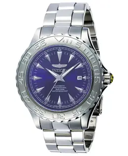Мужские часы 2301 Pro Diver Automatic с синим циферблатом и тремя стрелками Invicta, серебряный 21248935 | silver